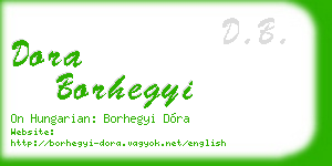 dora borhegyi business card